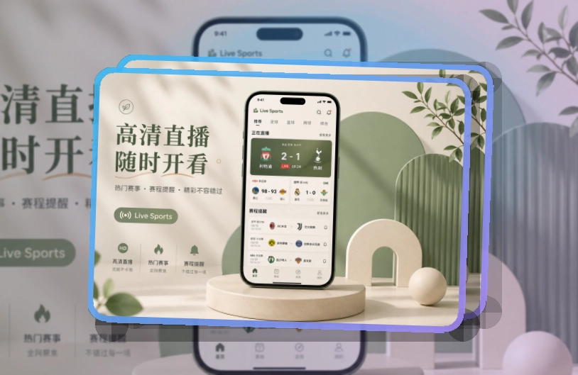 必赢 App使用亮点，比赛日更方便，适合比赛日回访 页面展示
